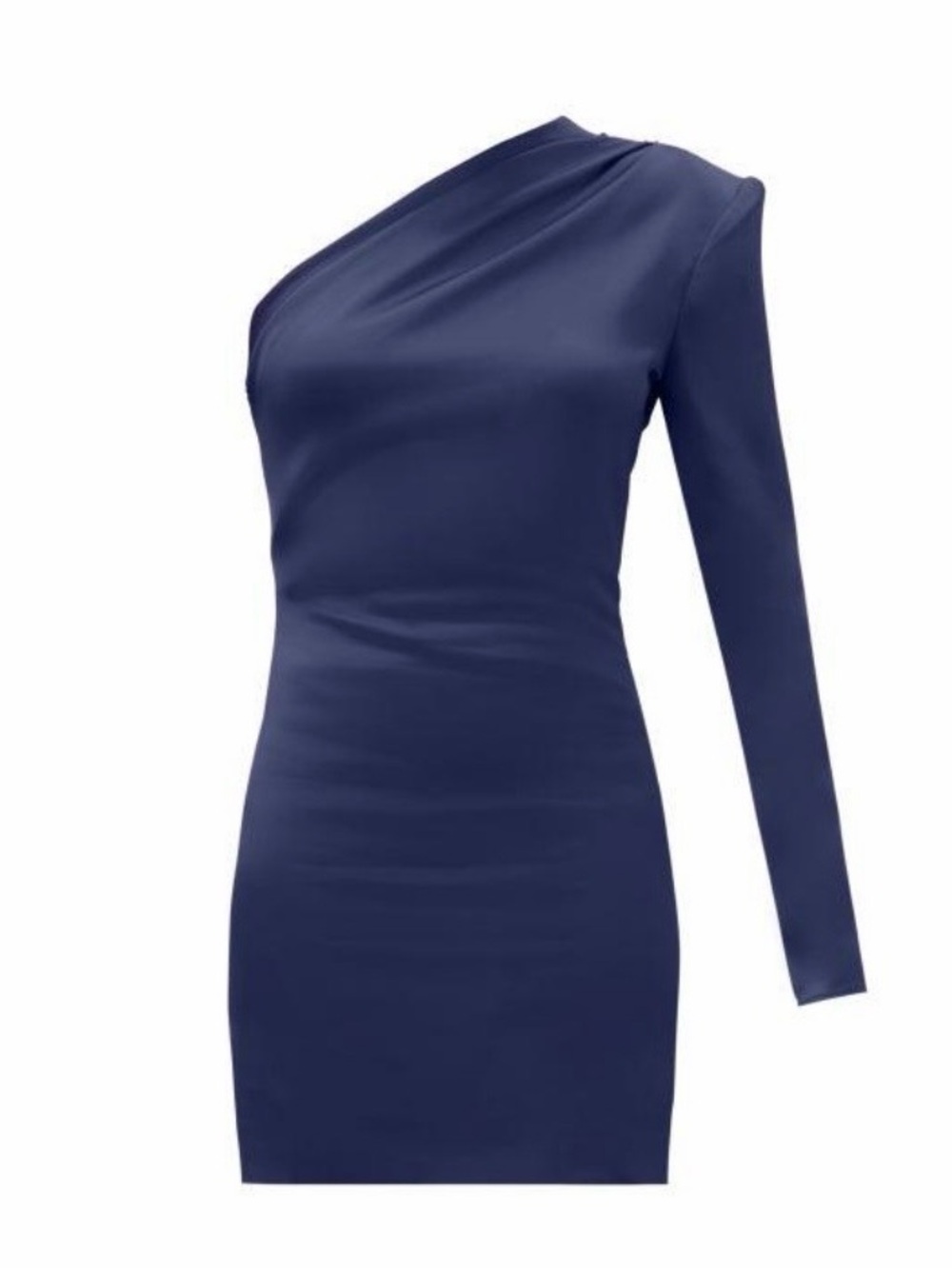Gauge81 navy silk one shoulder dress